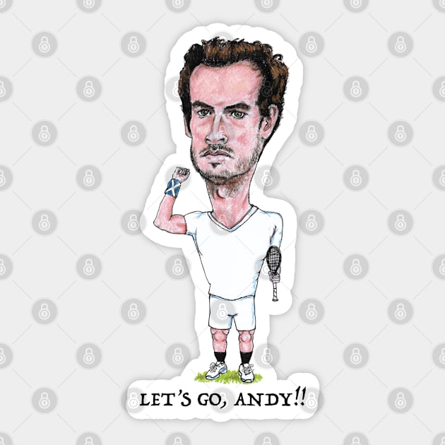 Andy Murray pro tennis player Sticker by dizzycat-biz